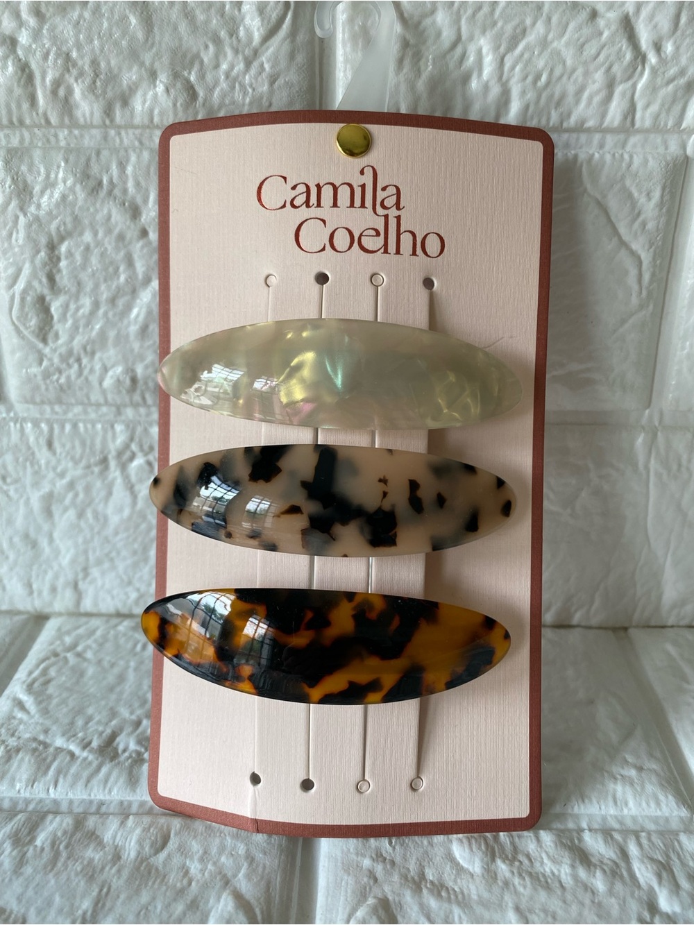 Camila Coelho Hair Clip Barrette Set - New With Tags
